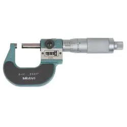 MITUTOYO 193-211CAL DIGIT MIC,0 TO 1,FRICTION,NIST,CASE