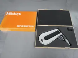 MITUTOYO 389-351 SHEET METAL MICROMETER SPC DIGITAL DEEP THROAT .00005