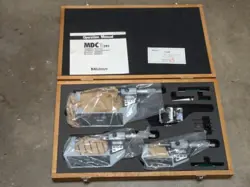 MITUTOYO DIGITAL MICROMETER SET OF THREE. 1-2