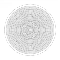 OPTICAL COMPARATOR CHART FOR MITUTOYO 512075 PROFILE PROJECTOR OVERLAY CHART