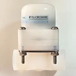 FLUOROWARE MODEL 202‑1 ENTEGRIS HIGH‑PURITY PNEUMATIC VALVE ½″ DIAPHRAGM, 2‑WAY