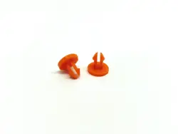 ID25-0209 ENTEGRIS / FLUOROWARE ID BUTTON, ORANGE TEFLON, PACK OF 5
