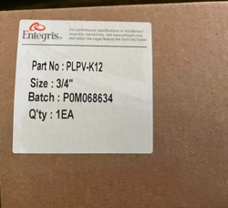 1PC BRAND NEW ENTEGRIS PLPV-K12 PNEUMATIC VALVE