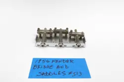 1956 FENDER BRIDGE AND SADDLES #513  MOUNTING SCREWS USED ORIGINAL VINTAGE