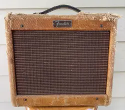 1956 FENDER TWEED CHAMP 5F1 8” SPEAKER NARROW PANEL