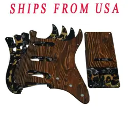 11 HOLE ST GUITAR SSS PLASTIC PICKGUARDS & BACK PLATE FITS FENDER STRATOCASTER