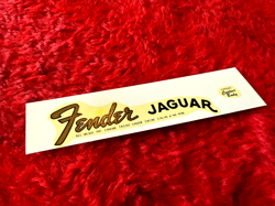 1965-67 FENDER JAGUAR LOGO CBS WATERSLIDE DECAL EPHEMERA