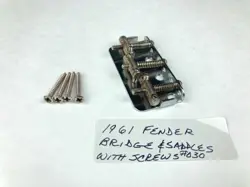 1961 FENDER BRIDGE /FINE THREAD SADDLES #030   MOUNTING SCREWS 1958-1962 VINTAGE