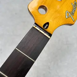JAZZ BASS GUITAR NECK FENDER 20 FRETS MAPLE ROSE WOOD USED
