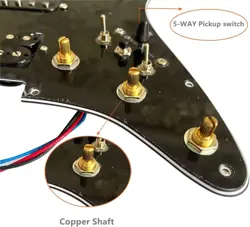 HSH PREWIRED LOADED PICKGUARD WITH ALNICO 5 PICKUPS FOR FENDER STRAT GUITAR