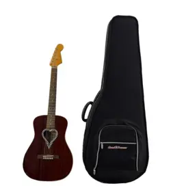 FENDER ALKALINE TRIO MALIBU SERIES MAHOGANY ACOUSTIC GUITAR &  CARRY CASE