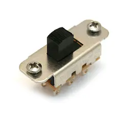 (1) GENUINE FENDER BLACK ON-ON SLIDE SWITCH FOR JAGUAR GUITAR 001-7079-049