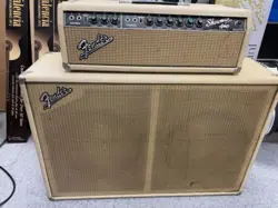 1963 FENDER DUAL SHOWMAN AMP (BLONDE) 2X15 CABINET