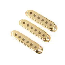 NEW GOLD PLATED SINGLE COIL PICKUP COVER FOR STRATOCASTER FENDER STRAT GUITAR