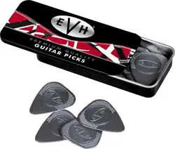 (12 PICKS) EVH EDDIE VAN HALEN .60MM DOZEN NYLON GUITAR PICKS W/ COLLECTOR TIN