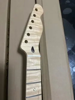 DIY 22 FRETS TIGER ROASTED FLAME MAPLE ELECTRIC GUITAR NECK FOR FENDER TELE TL