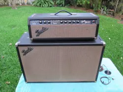 1965 FENDER BANDMASTER TUBE AMP W/ CABINET WORKS GREAT SUPER CLEAN NO RESERVE