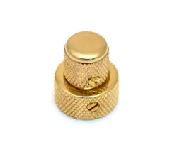 (1) GENUINE FENDER GOLD STACK KNOB FOR AMERICAN DELUXE P BASS 005-8337-000