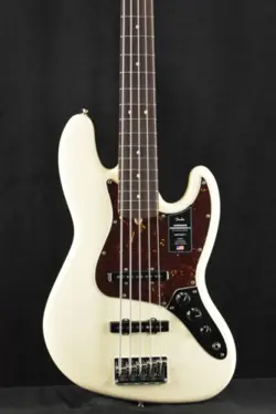 FENDER AMERICAN PROFESSIONAL II JAZZ BASS V OLYMPIC WHITE ROSEWOOD FINGERBOARD