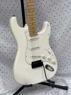White Electric Guitar Assembled From Mostly Fender Parts.  ST Style