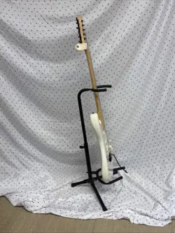 White Electric Guitar Assembled From Mostly Fender Parts.  ST Style
