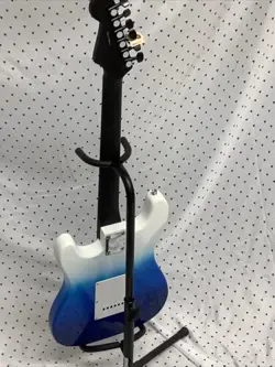 Blue/White Electric Guitar Assembled From Mostly Fender Parts.  ST Style