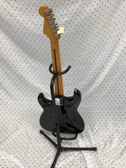 Black Electric Guitar Assembled From Mostly Fender Parts.  ST Style