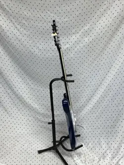 Blue Paisley Electric Guitar Assembled From Mostly Fender Parts.  ST Style