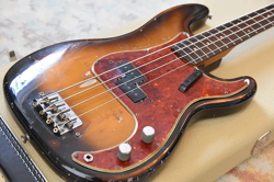 1964 FENDER PRECISION BASS GUITAR TOBACCO BURST REFIN PRE CBS P VINTAGE