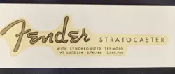 1962,1961,1960 1963 FENDER STRATOCASTER PERFECT  OLD STYLE WATERSLIDE DECAL RARE