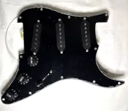 11 HOLE HSS LOADED GUITAR PICKGUARD PRE-WIRED FENDER STRATOCASTER BLACK ALNICO 5