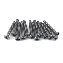 (12) GENUINE FENDER CHROME BASS/HARDTAIL BRIDGE MOUNTING SCREWS 002-1422-049