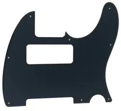1 PLY GUITAR PICKGUARD FOR FENDER ESQUIRE VINTAGE TELE 8 HOLE P90,BLACK ACRYLIC