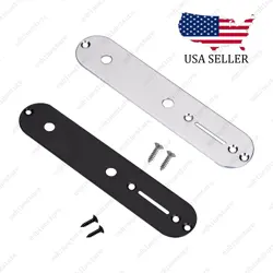 1 PIECE MATEL BLACK &CHROME ELECTRIC GUITAR CONTROL PLATE 8MM FOR FENDER TELE