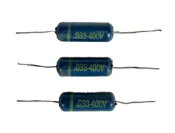 (1) AJAX  .033 @ 400 V. BLUE MOLDED CAPACITOR FENDER / MAGNATONE