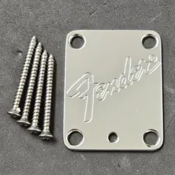 1997 FENDER STRAT PLUS / USA STRATOCASTER NECK PLATE TRANSITION LOGO 90'S GUITAR