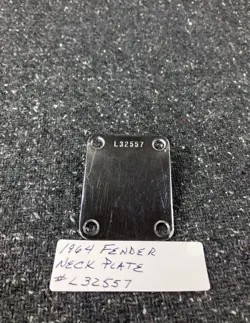 1964 FENDER NECK PLATE L32557 STRATOCASTER TELECASTER JAZZMASTER MUSTANGDUOSONIC