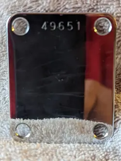1960 FENDER STRATOCASTER NECK PLATE TELECASTER JAZZMASTER PRECISION BASS VINTAGE