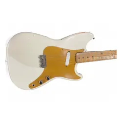1957 FENDER MUSIC MASTER 3/4 SCALE ALPINE WHITE SOLID BODY ELECTRIC GUITAR
