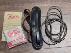 1957-1963 ORIGINAL FENDER CASE CANDY (STRAP, CLOTH, CABLE, STRINGS)