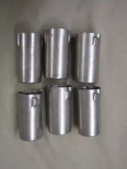 1961  FENDER AMPLIFIER 9 PIN CINCH  TUBE SHIELDS / COVERS.....6 ORIGINALS...NICE
