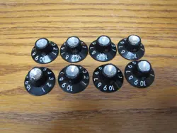 1963-67 FENDER BLACKFACE  AMPLIFIER KNOBS  ......... SOLD INDIVIDUALLY