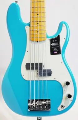 FENDER AMERICAN PROFESSIONAL II PRECISION BASS V MIAMI BLUE MAPLE *TB386