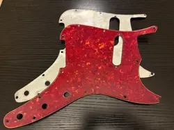 1964 FENDER PRE CBS MUSICMASTER CELLULOID TORTOISE PICKGUARD AND ALUMINUM SHIELD