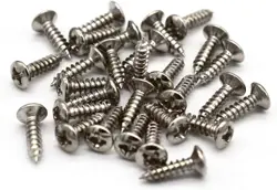 100 PACK STAINLESS STEEL GUITAR PICKGUARD SCREWS PHILLIPS FOR FENDER GUITARS