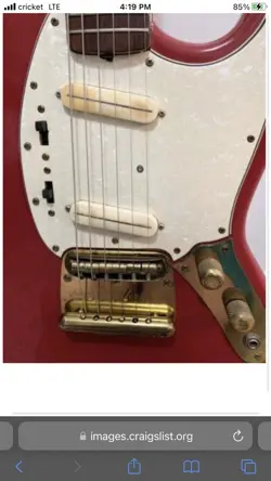 1964 OCTOBER 8 FENDER MUSTANG GUITAR VINTAGE RED ORIGINAL CASE