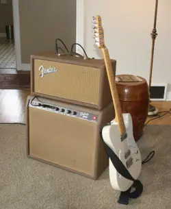 1963 BROWNFACE FENDER REVERB UNIT / ALL ORIGINAL / WORKS FINE.