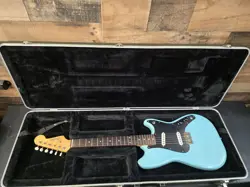 1961 FENDER MUSICMASTER WITH CASE REFIN DAPHNE BLUE GREAT PLAYER