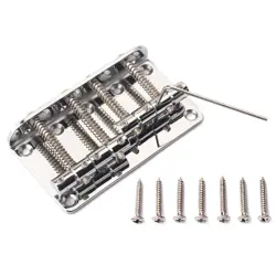1 SET BRIDGE FOR FENDER PRECISION JAZZ BASS GUITAR PARTS CHROME 201B-4 BADASS J