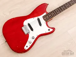 1963 FENDER DUO SONIC VINTAGE SHORT SCALE GUITAR W/ MAHOGANY BODY, 100% ORIGINAL